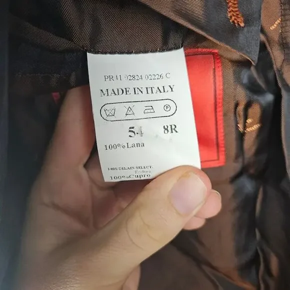 Isaia Blue Check Wool Sport Coat 44R (Eu 54) - Picture 5 of 9